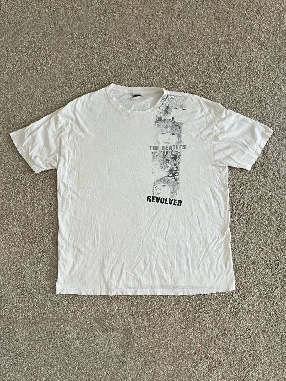 Y2K The Beatles Revolver 2006 White T-Shirt Size Cotton Music Rock Size XXL